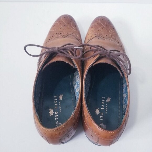 Ted Baker London Vineey Derby Wingtip Mens Oxford Leather Shoes Size 7 - Picture 4 of 7